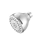 Everflow Industrial Supply 138318 Fixed Mount Adjustable Shower Head with 3-Inch Diameter, Brushed N