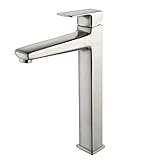 Kraus KEF-15500BN Virtus Single Lever Vessel Bathroom Faucet Brushed Nickel [並行輸入品]