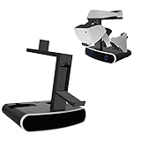 for VR2コントローラ対応充電収納スタンド 充電ドック ヘッドセット収納ホルダー イヤホン収納スタンド 多功能スタンド ポータブル 充電ステーション for VR2ハンドル充電器 コントローラー充電器 収納スタンド 急速 充電チャージャー 充電ライト付き for PS VR2ムーブショーケース用 充電収納 省スペース