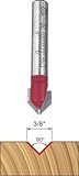 Freud 20-102 3/8-Inch Diameter 90-Degree V-Grooving Router Bit with 1/4-Inch Shank [並行輸入品]