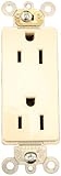 Leviton 16252-T 15 Amp, 125 Volt, Decora Plus Duplex Receptacle, Straight Blade, Commercial Grade, S