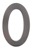 Architectural Mailboxes 3585DC-0 Brass 5-Inch Floating House Number 0, Dark Aged Copper Architectura