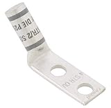 Panduit LCDX750-12H-3 Flex Conductor Lug, Two Hole, Standard Barrel With Window, 45 Degree Angle, 1/