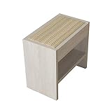 こうひん 日本製 和風畳椅子 和風スツール『セディア スレンダー』 幅41cm 奥行24cm 高さ38cm 旅館や飲食店の待合スペースの椅子として【荷物置き付き・組立済】 (畳：樹脂表 サンドビーチ・縁なし／フレーム：ホワイト)