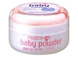 ピジョン 薬用ベビーパウダー 弱酸性 ピンクパフ ×8個セット