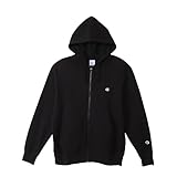 [チャンピオン] パーカー 長袖 大きいサイズ 裏毛 COTTON USA ワンポイントロゴ刺繍 ジップフーデッドスウェットシャツ C3-W104/C3-W104L/C3-W104Z/C3-Y137/C3-Y137L メンズ ブラック