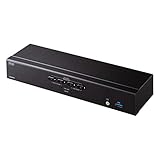 サンワサプライ 4K対応 HDMI パソコン自動切替器 4:1 USB 5Gbpsハブ2ポート EDID/HDCP対応 ホットキー・オートスキャン Windows/Mac対応 SW-KVM4U3HD