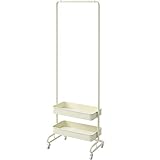 山善 トローリーハンガー アイボリー バスケット2段 バスケット2段仕様 LTH-2B(IV)