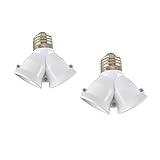 Yueton 2pcs Screw E27 Light Lamp Bulb Socket 1 to 2 Splitter Adapter [並行輸入品]