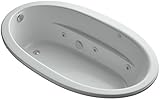 Kohler K-1164-W1-95 Sunward Drop-In Whirlpool Bath Tub with Reversible Drain and Bask Heated Surface