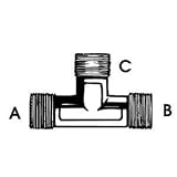 Zurn Pex QT443T 3/4" x 3/4" x 1/2" Tee Outlet [並行輸入品]
