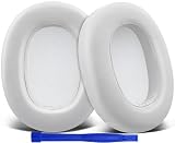 SOULWIT イヤーパッド イヤークッション for Sony ULT WEAR/WH-ULT900N (WHULT900N) Over-Ear Noise Cancelingヘッドセット 用 交換 パッド ヘッドパッド 柔らかいプロテインレザー イヤーカップ 高密度フォーム 耳当て 厚手パッド クッション - ホワイト