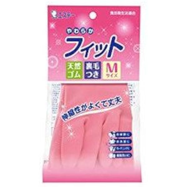 Amazon | エステー ファミリー やわらかフィット 天然ゴム 中厚手 L
