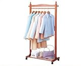 クローゼット 天然木頑丈 ハンガーラック 幅90cm