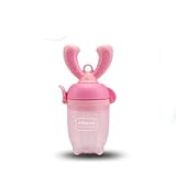 Fytoo 　Aibaolo赤ちゃんの歯がため袋　　離乳食を食べる補助トレーニング器　噛み噛み袋 (ピンク)