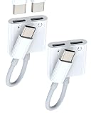 アイフォンUSB Cイヤホンジャック 変換アダプタ（2パック）Type-C 2in1同時急速充電器タイプC AUX ケーブルコネクタDAC アダプター対応Apple iPhone 15 Pro Max Plus IPad 10、Air4/5、Mini6、Pro 12.9 Type-Cじゃっく二股延長変換機ドングルヘッドフォン接続たいぷCタブレットスマホアクセサリー対応Samsung Galaxy