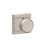 Schlage F170 BWE 619 ULD Bowery Knob with Upland Trim Non-Turning Lock, Satin Nickel by Schlage Lock
