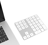 テンキー bluetooth Cateckテンキーワイヤレス [充電式] 34キー無線 数字キーボード ブルートゥース テンキー 人間工学設計 1000万回高耐久 持ち運び便利 コンパクト 小型 極薄型 Android/Windows/IOS 対応 MacsとPCs向けのデザイン (シルバー)