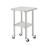 [日本製] ステンレス 作業台 キャスター付き 業務用 幅45cm 奥行45cm 高さ80cm 調理台 キッチン台 キッチン作業台 業務用キッチン ワークテーブル 防水性 耐油性 作業テーブル キッチン 家庭 厨房 工場 食器棚 収納 ステンレス作業台 kot2ca-4545