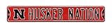 NCAA Husker Nation W / Nロゴストリートsignstreetサイン、チームカラー、36 " x 6 "