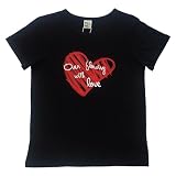 [Bee] ビー 半袖プリントTシャツ ガールズ ボーイズ 女の子 男の子 キッズ 綿 コットン プリント 春 夏 tbb02367 140cm ハート×ブラック