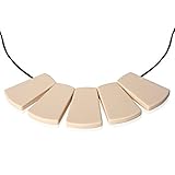 Lil' Jumbl Baby Teething Necklace | Organic Food Grade Silicone | BPA-Free (Cream) [並行輸入品]
