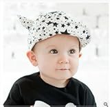 帽子 キッズ キャップ 男の子 女の子 ツノ 耳 付き 51～52cm Davil 悪魔 (ホワイト)