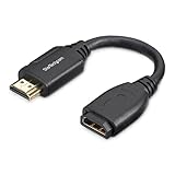 StarTech.com ハイスピードHDMI 延長ケーブル/15cm/HDMI 2.0/イーサネット対応/4K60Hz/HDMI オス - HDMI メス HD2MF6INL
