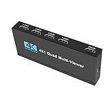 4K HDMI マルチビューア 4x1 HDMI クワッドマルチビューアシームレススイッチャー 4 in 1 出力、 PC 用ループ付き