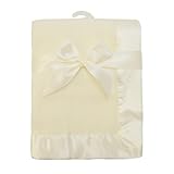 American Baby Company Fleece Blanket 30 X 40 with 2 Satin Trim by American Baby Company