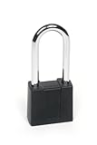 Sesamee k500 4ダイヤル下部リセット可能組み合わせ南京錠 1 Pack ブラック K50021/4-PK1 1