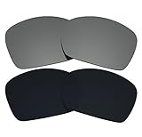 2ペアカラーStayレンズOakley Plaintiff 2.0 MM厚偏光交換レンズのブラック&シルバーSquared oo4063