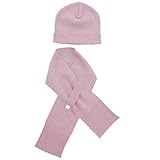 Merino Kidsメリノ帽子とスカーフセット赤ちゃんと幼児のため カラー: ピンク