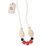 Fox and Finn 'Madison' Silicone Teething Necklace for Babies | Safety Knotted Silk Rope | Does Not P