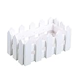 ピケットフェンスとシミュレーションホワイト結婚式ホームデコレーション装飾的な人工花鉢植えの菊Falseの小型パッケージ