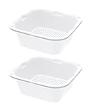 リッチェル ざる ホワイト 2500ml シェリー ザルバッとん 特盛 2個入 抗菌加工