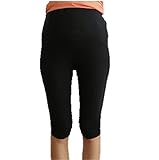 (ファイアーフライショップ) Firefly Shop マタニティ レギンス 7分丈 ワンピ チュニック のお供に (a ブラック M)