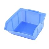 uxcell　スタッキングビン　ビンコンテナ　プラスチック　ブルー　138 x 127 x 65mm