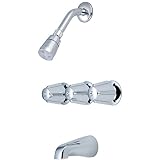 Olympia Faucets P-3210 Three Handle Tub/Shower Set, Chrome Finish [並行輸入品]