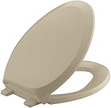 KOHLER K-4713-33 French Curve Quiet-Close with Grip-Tight Bumpers Elongated Toilet Seat, Mexican San