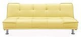 大川家具 関家具 ソファベッド 182cm幅 イエロー 155519