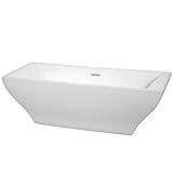 WyndhamコレクションMaryam 71インチSoaking Bathtub inホワイト 71" WCBTK151871BNTRIM 1