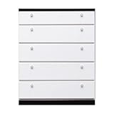 アルファタカバ 耐震チェストシリーズ アロー 90cm幅5段 (ブラック)