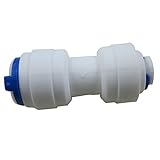 Malida 1/4inch Tube to 3/8inch Tube push fit straight quick connect for RO water system (20, I-TT-02