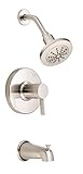 Danze D512030BNT Amalfi Single Handle Tub and Shower Trim Kit with Efficient Flow Showerhead, Brushe