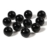 たっぷり 200個 アクリルボールビーズ ブラック 約12mm 穴：約 2.4mm 丸玉 ハンドメイド 手芸用品 ジュエリー アクセサリーパーツ h3485s675