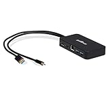 gofanco Mini DisplayPort (Thunderbolt 2) 1080p ビデオドック/ドッキングステーション - 1080p HDMIまたはDisplayPort (DP) - USB 3.0 & Gbイーサネットアダプターハブ MacBook Surface Pro 2/3/4/5 ノートパソコン用 (mDPDock)