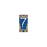 3 " x 6 "セラミックタイルアドレス家番号タラベラコバルトブルー# 7 SEVEN