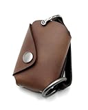 [NONINA] キーケース キーカバー 本革 オイルレザー 牛革 マツダ用 新型 アクセラ デミオ CX-5 CX-3 CX-8 MPV アクセラスポーツ アクセラセダン アテンザ アテンザワゴン ビアンテ プレマシー ベリーサ ロードスター (Type A ケースタイプ, ブラウン)