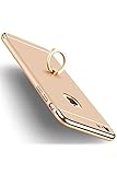 AIKOSHA iPhone6/6s ケース ゴールド 3パーツ式 携帯カバー リング付き 衝撃防止 スタンド機能 アイフォン6ケース おしゃれ 高級感 薄型